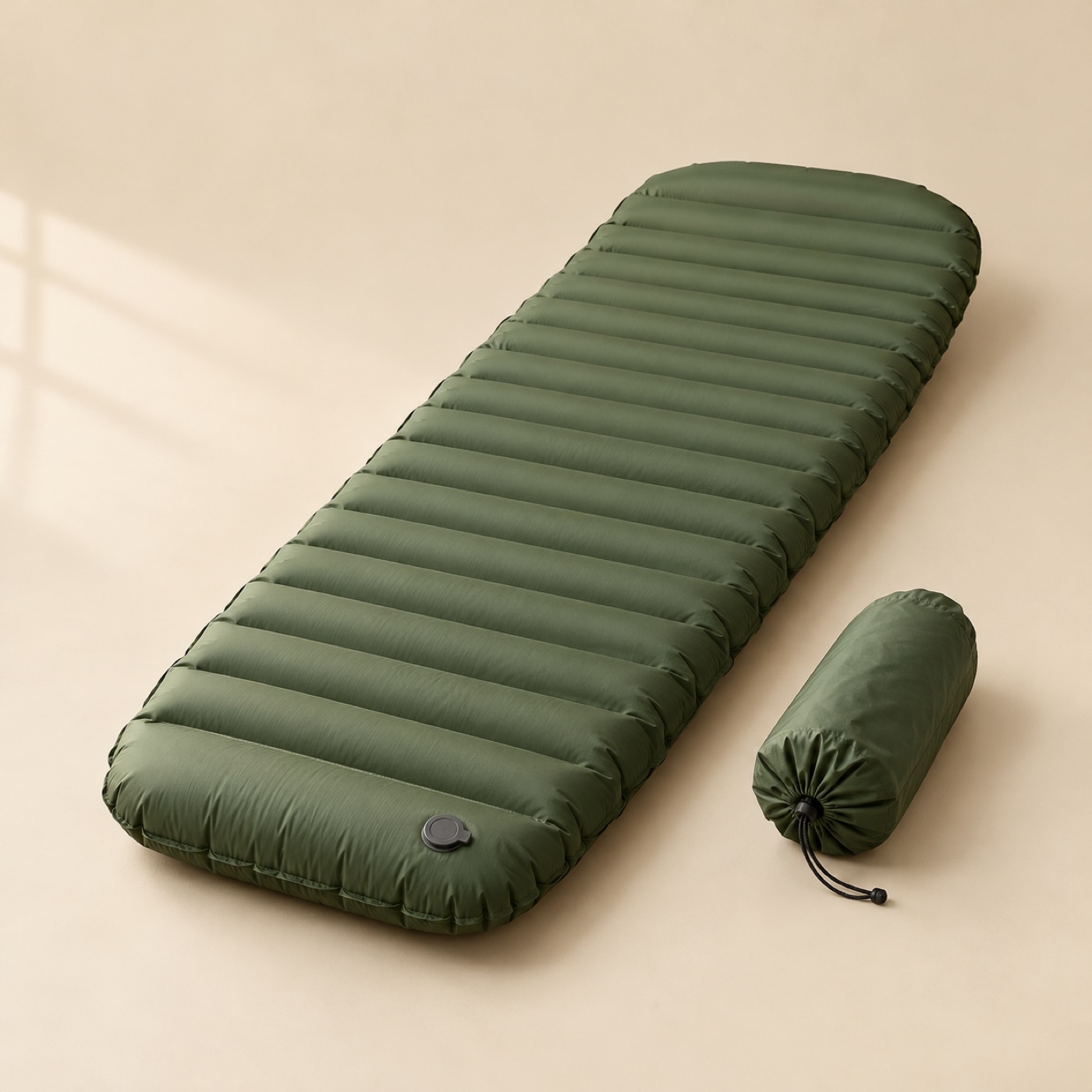 Cloudrest inflatable sleeping pad in moss green
